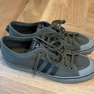 Adidas Nizza Men's Olive/Black Canvas Sneakers